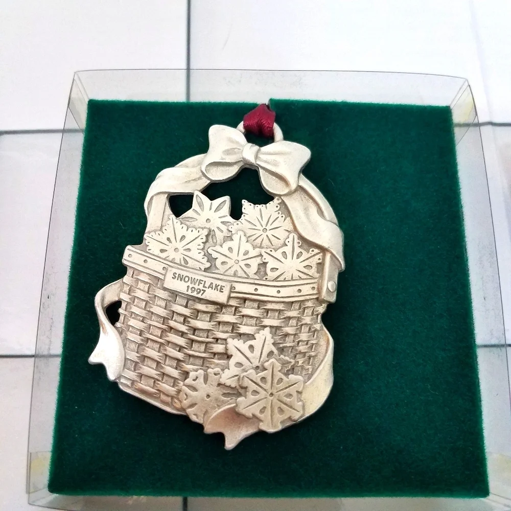 Longaberger Basket Pewter Ornaments 97 98 99 00